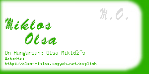 miklos olsa business card